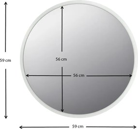 Καθρέπτης τοίχου Glob Μegapap χρώμα λευκό 59x2x59εκ.