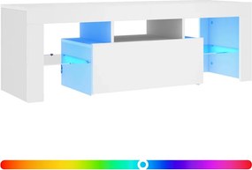 vidaXL Έπιπλο Τηλεόρασης με LED Λευκό 120x30x40 εκ.