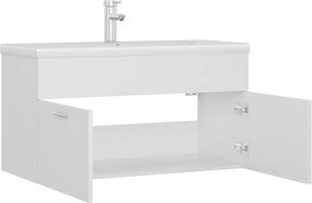 vidaXL Ντουλάπι Μπάνιου με Νιπτήρα Λευκό από Επεξεργασμένο Ξύλο