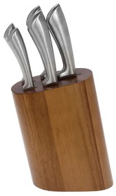 Μαχαίρια Με Βάση (Σετ 6Τμχ) 01.00.633 Inox Cryspo Trio Stainless Steel