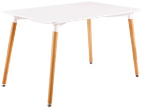 Τραπέζι ART Ξύλο Φυσικό/Λευκό 120x80 H.73cm