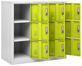 vidaXL Φοριαμοί 2 τεμ. Ανοιχτό Γκρι/Πράσινο 90x45x92,5 εκ. Ατσάλινοι