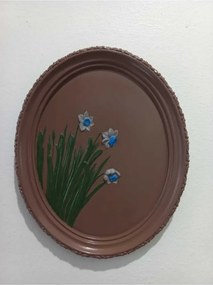 Stewehome οβάλ διακοσμητικό τοίχου από πέτρα 21x17 cm