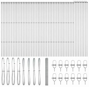 vidaXL γαλβανισμένος χάλυβας hexagon fence 1.5x100 μ
