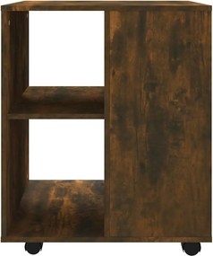 vidaXL Ντουλάπι Με Ροδάκια Καπνιστή Δρυς 60x53x72 εκ. Επεξεργ. Ξύλο