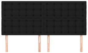 vidaXL Κεφαλάρια Κρεβατιού 4 τεμ. Μαύρο 100x5x78/88 εκ. Υφασμάτινο