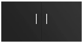 vidaXL Ντουλάπι Επιτοίχιο Μαύρο 80 x 39 x 40 εκ. από Επεξ. Ξύλο