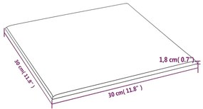 Πάνελ Τοίχου 12 τεμ. Κρεμ 30 x 30 εκ. 1,08 μ² Συνθετικό Δέρμα - Κρεμ