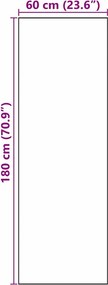 vidaXL Χαλί Κουζίνας Μαύρο 180 x 60 cm Βελούδο