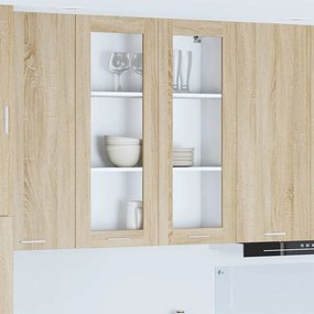 vidaXL Κρεμαστό ντουλάπι με αποθήκευση Δρύς Sonoma 80 x 31 x 100 εκ.