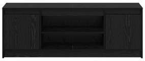 vidaXL Κεφαλάρι TV με LED σε Μαύρη Δρυς, 139,5x34x50 εκ., Φτιαγμένο από επεξεργασμένο ξύλο