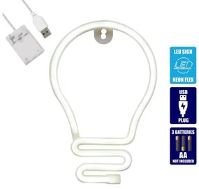 Διακοσμητικό Φωτιστικό Neon Led Ψυχρό Λευκό Lamp 78576 Globostar-78576-Λευκό 78576
