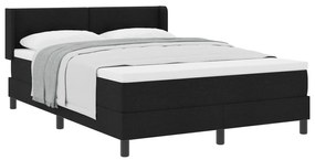 vidaXL Κρεβάτι με ελατήρια Μαύρο 140 x 200 cm Ύφασμα και αφρός
