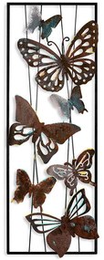 Διακοσμητικό Τοίχου Butterfly 930DYU1270 32x4x90cm Multi Wallity Μέταλλο