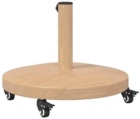 vidaXL Βάση ομπρέλας Ανοιχτό Ξύλο 48 x 48 x 32 εκ.