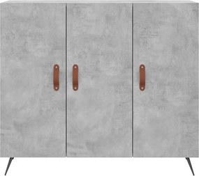 vidaXL Ντουλάπι Γκρι Σκυροδέματος 90x34x80 εκ. Επεξεργασμένο Ξύλο