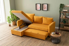 Corner Sofa-Bed Kado - Mustard Mustard