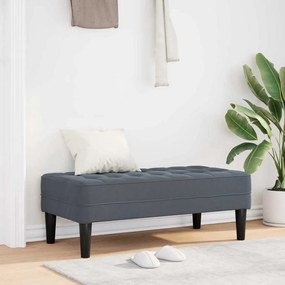 vidaXL Παγκάκι Σκούρο γκρι 113 x 57 x 39 εκ. Βελούδο