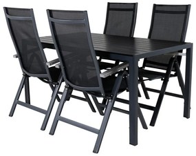 Σετ Τραπέζι και καρέκλες Dallas 724, Polyξύλο, Μέταλλο, Ύφασμα | Epipla1.gr