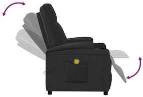 vidaXL Πολυθρόνα Μασάζ Μαύρη από Συνθετικό Δέρμα