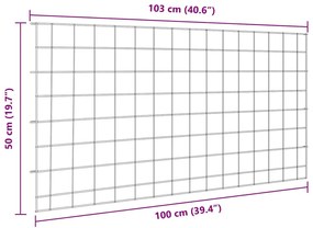 vidaXL Σετ φράχτη για λιμνούλες 5 pcs Πράσινο 100 x 50 cm Ατσάλι