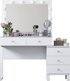 Τουαλέτα Μακιγιάζ Λευκό BUCO 120x40x141.8