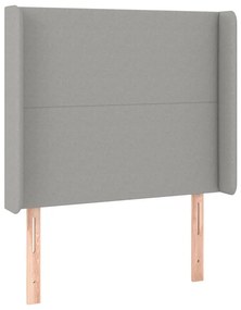 vidaXL Κρεβάτι Boxspring με Στρώμα Ανοιχτό Γκρι 100x200 εκ. Υφασμάτινο