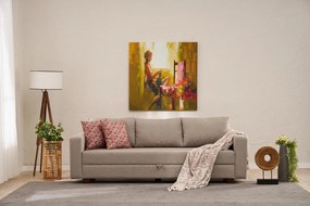 Τριθέσιος Καναπές Κρεβάτι Μπεζ ALY 80x220x83