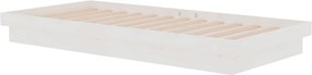 vidaXL Πλαίσιο Κρεβατιού Λευκό 90 x 190 εκ. Μασίφ Ξύλο Single
