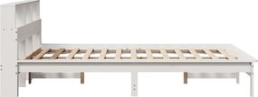 vidaXL Σκελετός Κρεβ. Χωρίς Στρώμα Λευκό 140x190 εκ Μασίφ Πεύκο