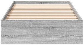 vidaXL Πλαίσιο Κρεβατιού με Συρτάρια Γκρι Sonoma 90x190εκ. Επεξ. Ξύλο