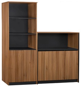 Βιβλιοθήκη Γραφείου Supreme C11371 Επαγγελματική Σετ 2 τεμ με Ντουλάπι 240x40x200 εκ. 200x40x200 εκ.