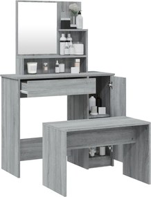 vidaXL Μπουντουάρ Σετ Γκρι Sonoma 86,5x35x136 εκ.