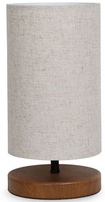 Φωτιστικό Επιτραπέζιο Winkler 0123726 15x15x30cm 1xE14 20W Light Grey Megapap Fabric, Wood, Metal