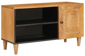 vidaXL Ντουλάπι TV Ανοιχτό καφέ 80 x 33 x 46 εκ Μασίφ ξύλο μάνγκο
