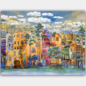 Πίνακας Καμβάς 441HPE2641 100x70cm Multi Wallity Οριζόντιοι Ξύλο, Καμβάς