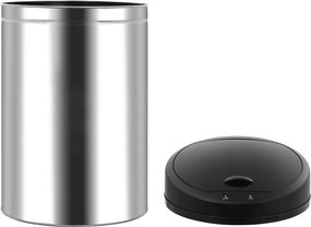 vidaXL Καλάθια Υπολειμμάτων Μαύρο Ανοξείδωτο ατσάλι