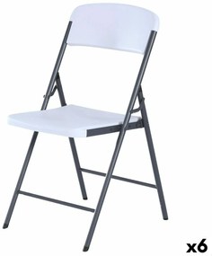 πτυσσόμενη καρέκλα Lifetime Λευκό 47 x 84,5 x 48 cm (x6)