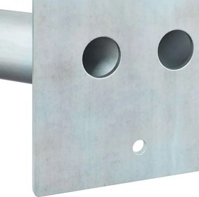 vidaXL Στήριγμα Σημαίας Ασημί 11,5 x 7,5 x 0,2 εκ. Ατσάλι