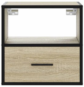 vidaXL Επίτοιχο κομοδίνο Sonoma Oak 40x31x39,5 cm