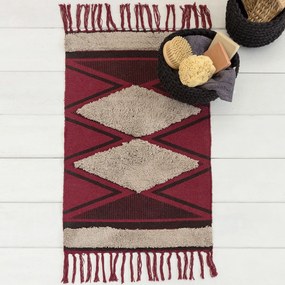 Πατάκι Μπάνιου (50x80) Nima Zahara Dark Red