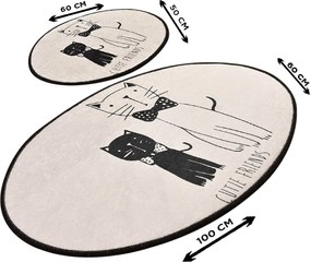 Bathmat Set (2 Pieces) Little Cats Multicolor