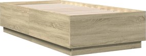 vidaXL Πλαίσιο Κρεβατιού Sonoma Δρυς 75 x 190 εκ. Επεξεργασμένο Ξύλο