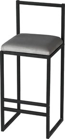 Σκαμπό Μπαρ Γκρι NORDIC 35x35x84