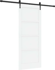 vidaXL Συρόμενη Πόρτα ORKDAL Λευκό και Μαύρο 83 x 202 εκ.