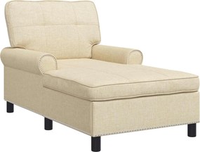 vidaXL Χαλάρωση με μαξιλάρι Κρεμ 91 x 157 x 91 εκ. ύφασμα