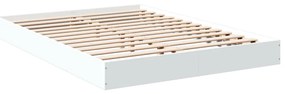vidaXL Πλαίσιο Κρεβατιού Λευκό 140 x 200 εκ. Επεξεργ. Ξύλο