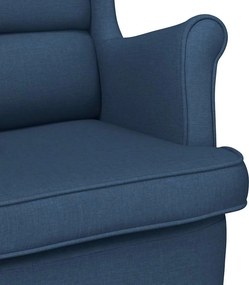 vidaXL πολυθρόνα μπλε 74x84x100 cm Ύφασμα