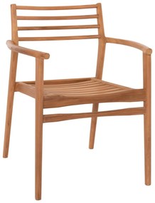 Πολυθρόνα MOOSEN Μασίφ Ξύλο Teak Φυσικό 59x60x78,5Υ εκ. 2αδα 59x60x78.5 εκ.