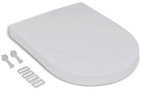 vidaXL Κάλυμμα Λεκάνης με Μηχανισμό Soft Close Τετράγωνο